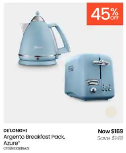Myer De'longhi Argento Breakfast Pack, Azure offer