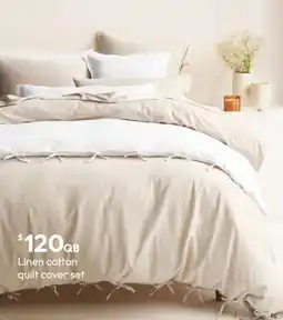 Target Linen cotton quilt cover set offer