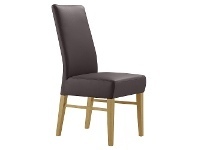 LivingStyles Davos Leather Dining Chair, Brown / Wheat offer