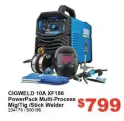 Total Tools Cigweld 10A XF186 PowerPack Multi-Process Mig/Tig/Stick Welder offer