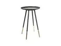 Kennedy Round Metal Tripod Side Table