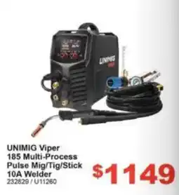 Total Tools UNIMIG Viper 185 Multi-Process Pulse Mig/Tig/Stick 10A Welder offer