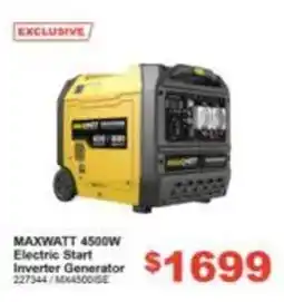 Total Tools Maxwatt 4500W Electric Start Inverter Generator offer