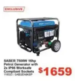 Total Tools Saber 7500W 16hp Petrol Generator offer