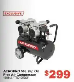 Total Tools Aeropro 50L 2hp Oil Free Air Compressor offer