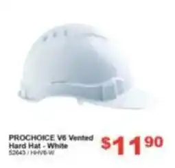 Total Tools ProChoice V6 Vented Hard Hat - White offer