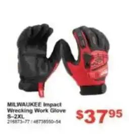 Total Tools Milwaukee Impact Wrecking Work Glove offer