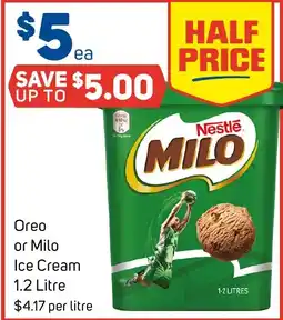 Foodland Oreo or Milo Ice Cream offer