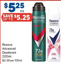 Foodland Rexona Advanced Deodorant offer