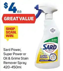 Foodland Sard Power Super Power Oil & Grime Stain Remover Spray offer