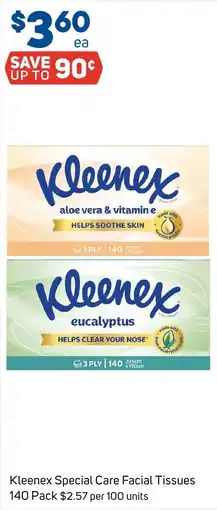 Foodland Kleenex Special Care Facial Tissues offer