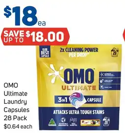 Foodland OMO Ultimate Laundry Capsules offer