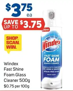 Foodland Windex Fast Shine Foam Glass Cleaner offer