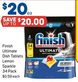 Foodland Finish Ultimate Dish Tablets Lemon Sparkle offer