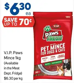 Foodland V.I.P. Paws Mince offer