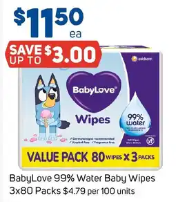 Foodland BabyLove 99% Water Baby Wipes offer