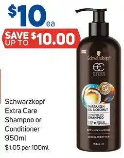 Foodland Schwarzkopf Extra Care Shampoo or Conditioner offer