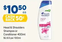 Foodland Head & Shoulders Shampoo or Conditioner offer