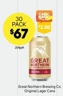 Foodland Great Northern Brewing Co. Original Lager Cans offer