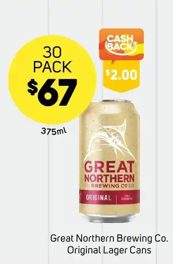 Foodland Great Northern Brewing Co. Original Lager Cans offer