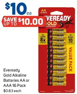 Foodland Eveready Gold Alkaline Batteries AA or AAA offer
