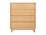 LivingStyles Courtney Wooden 4 Drawer Tallboy offer