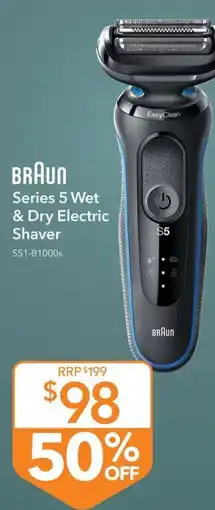 Shaver Shop Braun Series 5 Wet & Dry Electric Shaver offer