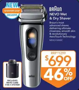 Shaver Shop Braun NEVO Wet & Dry Shaver offer