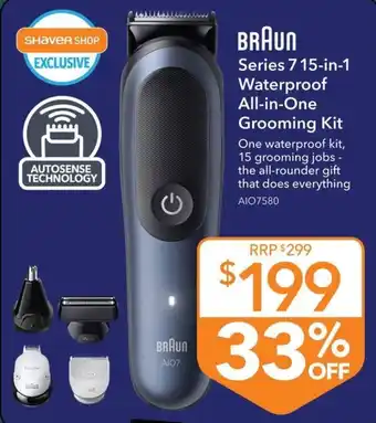 BRAUN Series 7 15-in-1 Waterproof All-in-One Grooming Kit