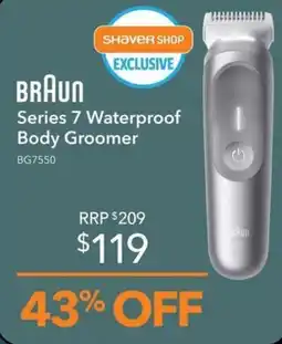 Shaver Shop Braun Series 7 Waterproof Body Groomer offer