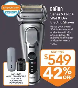 Shaver Shop Braun Series 9 PRO+ Wet & Dry Electric Shaver offer