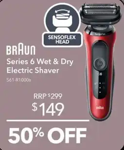 Shaver Shop Braun Series 6 Wet & Dry Electric Shaver offer