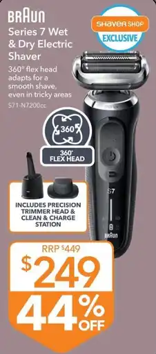 Shaver Shop Braun Series 7 Wet & Dry Electric Shaver offer
