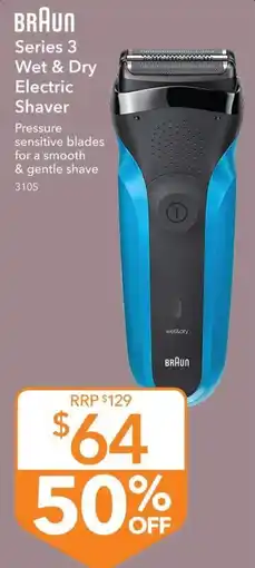 Shaver Shop BRAUN Series 3 Wet & Dry Electric Shaver offer