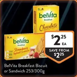 Foodworks BelVita Breakfast Biscuit or Sandwich offer