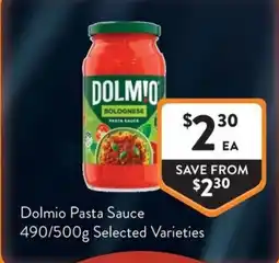 Foodworks Dolmio Pasta Sauce offer