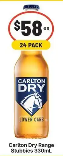 IGA Liquor Carlton Dry Range Stubbies offer