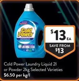 Foodworks Cold Power Laundry Liquid 2l offer