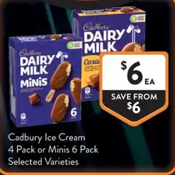 Foodworks Cadbury Ice Cream Minis offer