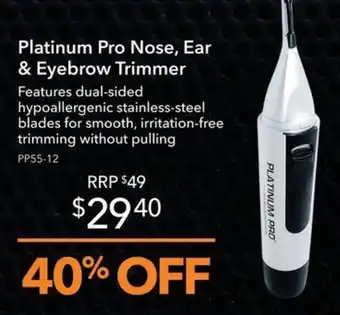 Platinum Pro Nose, Ear & Eyebrow Trimmer