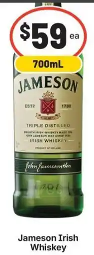 IGA Liquor Jameson Irish Whiskey offer
