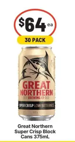 IGA Liquor Great Northern Super Crisp Block Cans offer