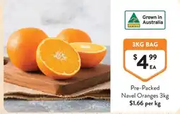 Foodworks Pre-Packed Navel Oranges offer
