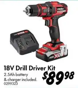 Bunnings Ozito XRC 18V Drill Driver Kit offer