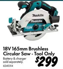 Bunnings Makita 18V 165mm Brushless Circular Saw offer