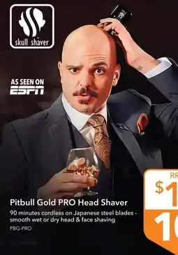 Shaver Shop Pitbull Gold PRO Head Shaver offer