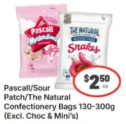 IGA Pascall/Sour Patch/The Natural Confectionery Bags offer