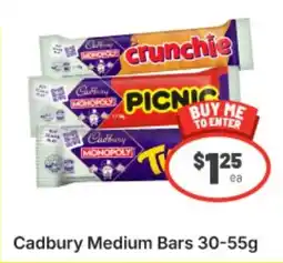 IGA Cadbury Medium Bars offer