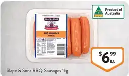 Foodworks Slope & Sons BBQ Sausages offer