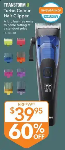 Shaver Shop Transform-U Turbo Colour Hair Clipper offer